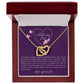 To my Sister-Interlocking Hearts Necklace