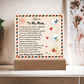 Vintage airmail-themed Mother's Day plaque with a heartfelt message, butterflies, and hearts on a wooden LED light base.