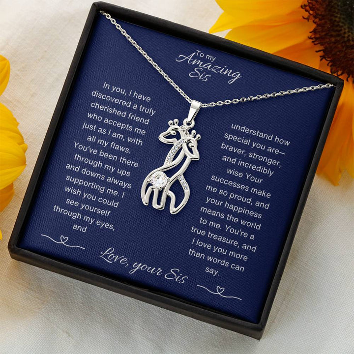 To my Sister-Giraffe Necklace