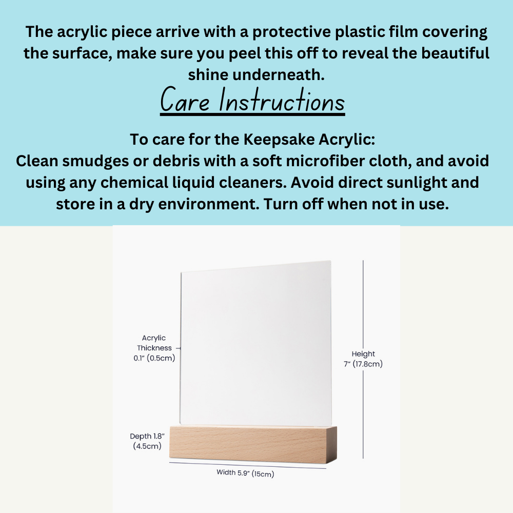 Acrylic Care instruction